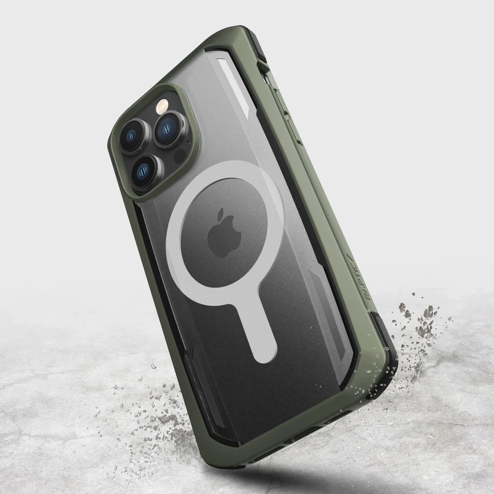 Raptic X-Doria Secure Apple iPhone 14 Pro su MagSafe armored dėklas telefonui žalios spalvos