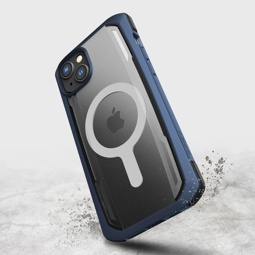 Raptic X-Doria Secure Apple iPhone 14 su MagSafe armored dėklas telefonui mėlynos spalvos