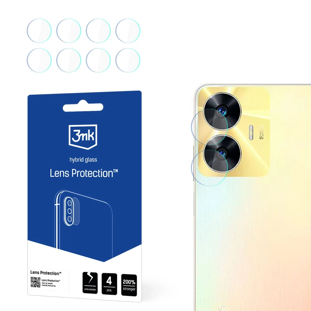 3MK objektyvo apsauga Realme C55 kameros objektyvui, 4 vnt.