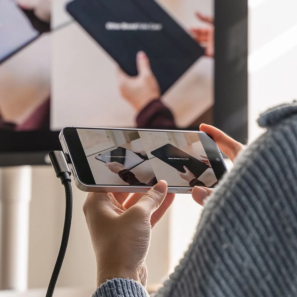 Ringkė 3.2 gen. 2x2 USB-C, PD 3.1 240W 2m kampinis laidas - juodas