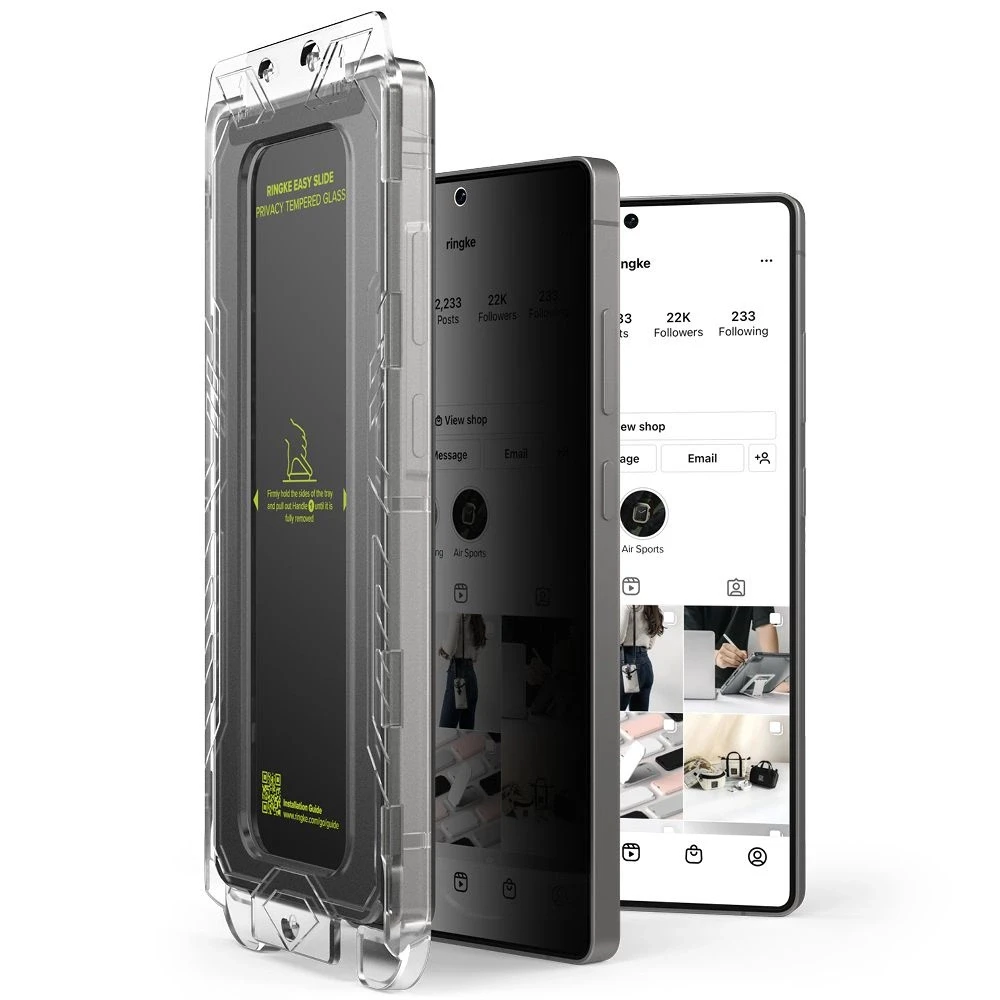 Ringke Easy Slide 2-pack Privacy Glass, skirtas Samsung Galaxy S25 Ultra