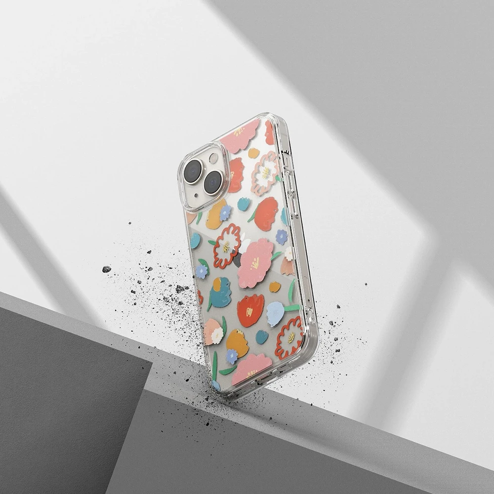 Ringke Fusion Design Armored Sleeve Gel Frame Apple iPhone 14 Plus dėklas telefonui skaidrus (Floral) (FD637E31)