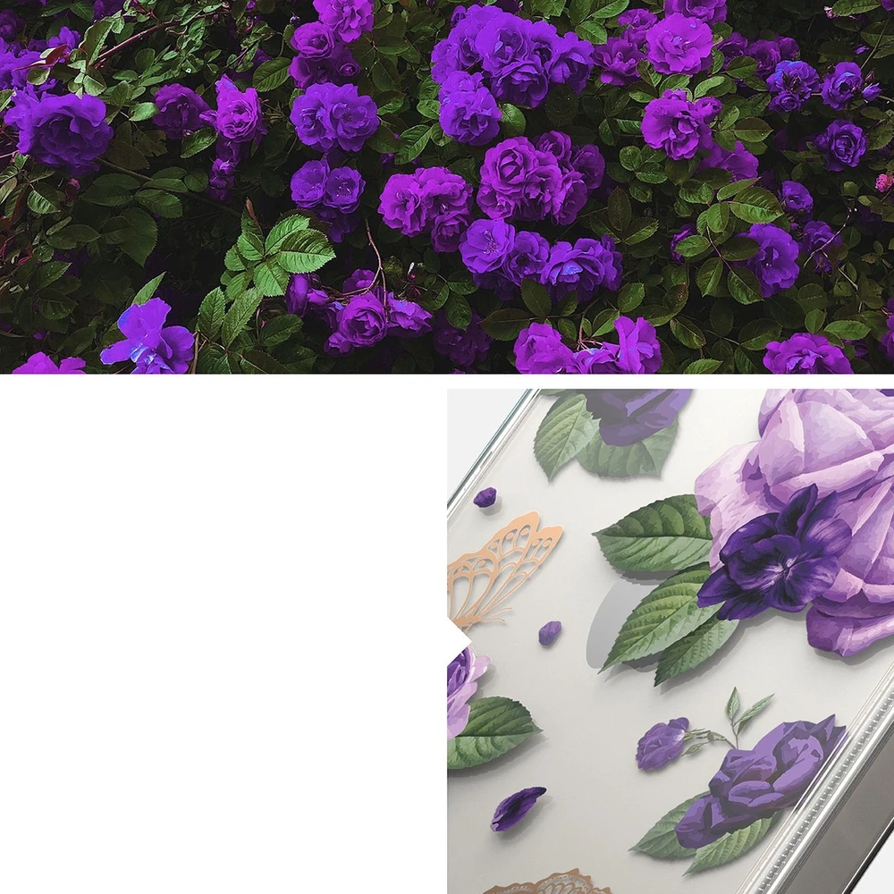 Ringke Fusion Design Armored Gel Frame Apple iPhone 14 Plus dėklas telefonui skaidrus (Violetinė rose) (FD637E29)