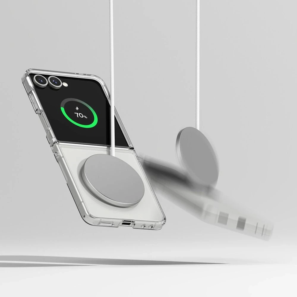 Ringke „Ring Fusion“ magnetinis „MagSafe“ dėklas „Samsung Galaxy Z Flip 7“ skydiveriui