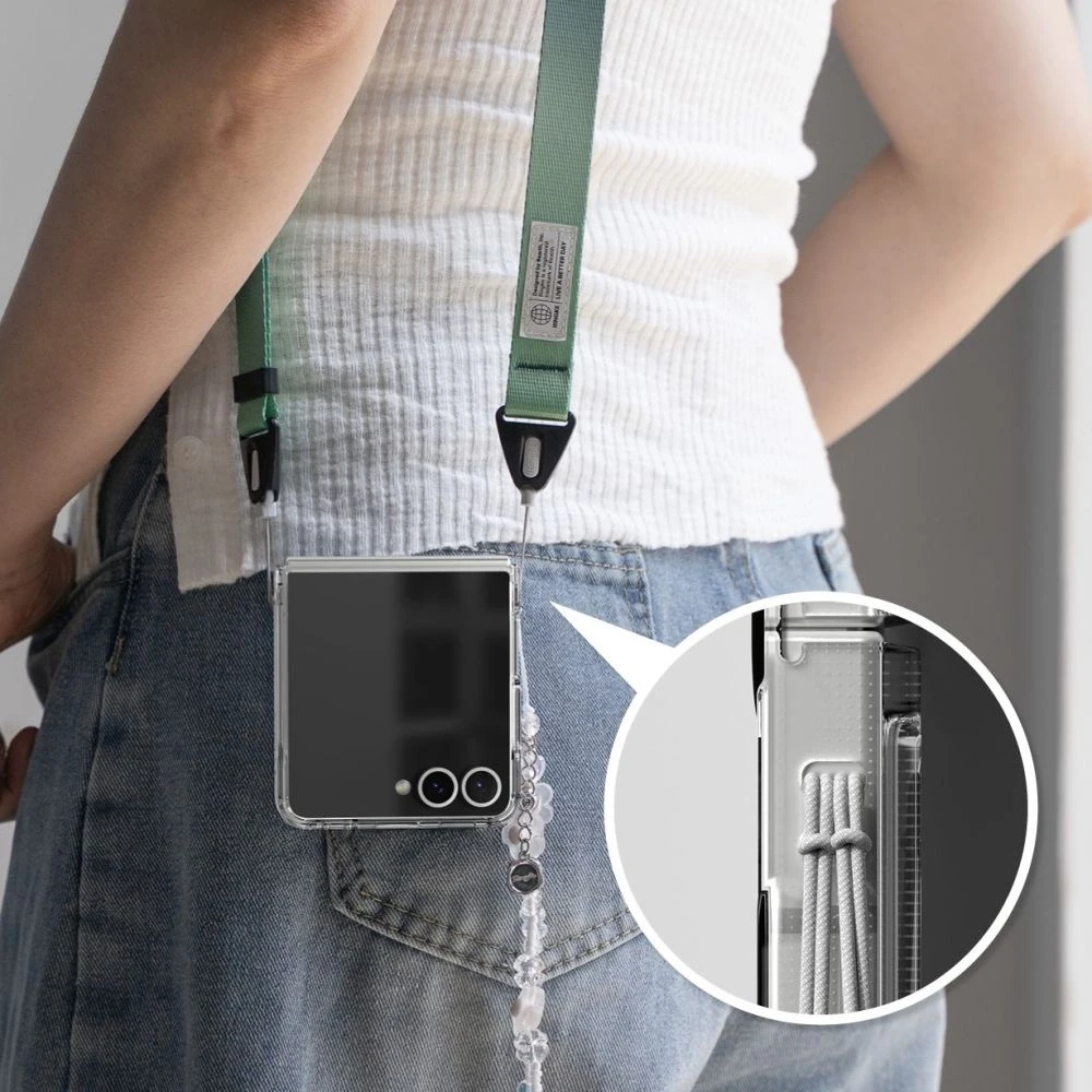 Ringke „Ring Fusion“ magnetinis „MagSafe“ dėklas „Samsung Galaxy Z Flip 7“ skydiveriui