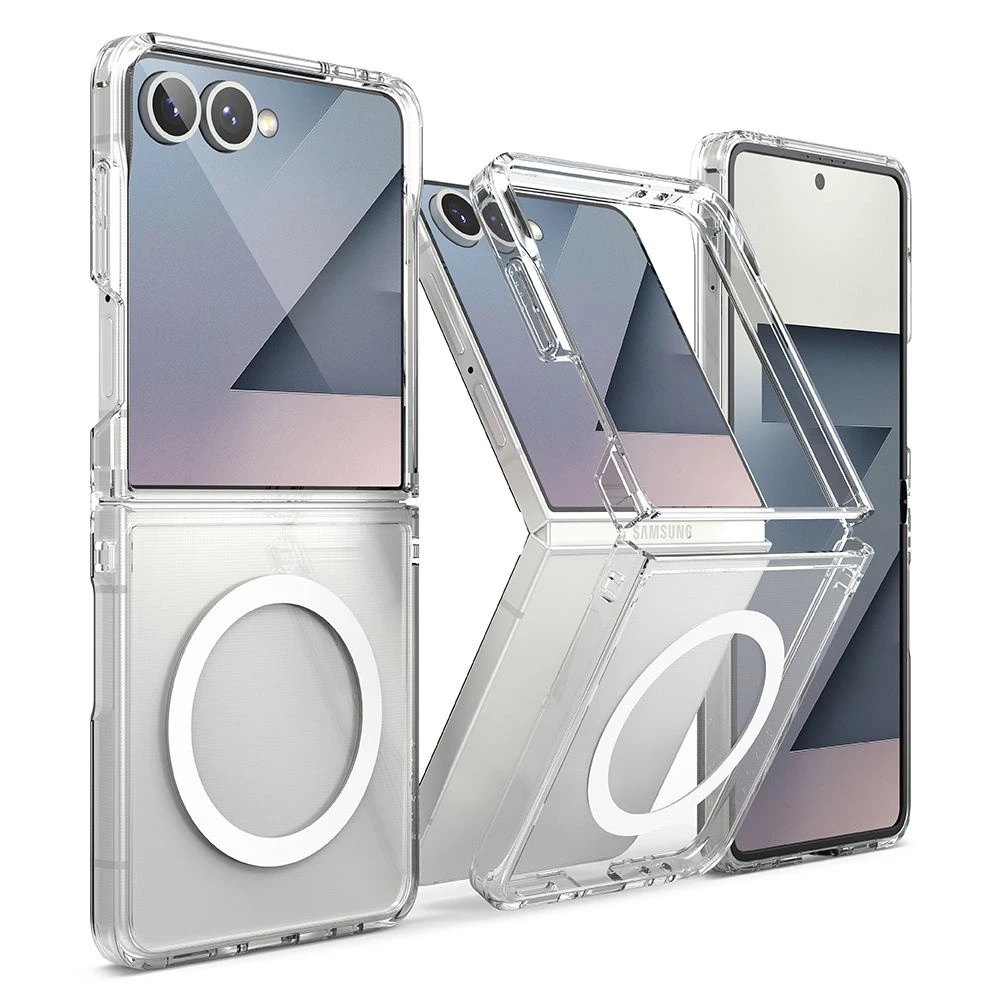 Ringke „Ring Fusion“ magnetinis „MagSafe“ dėklas „Samsung Galaxy Z Flip 7“ skydiveriui