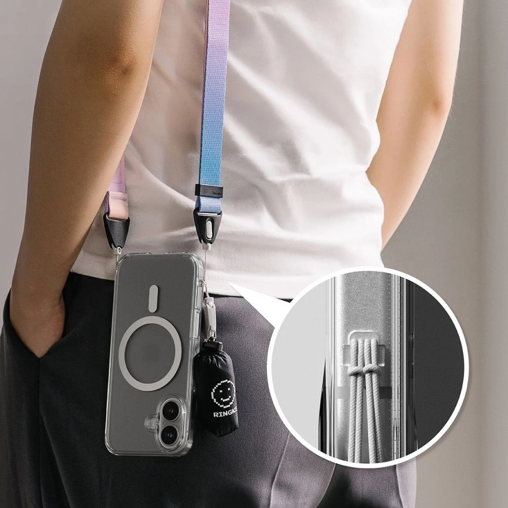 „Ringke Fusion MagSafe“ dėklas, skirtas „Apple iPhone 16“ telefonui – skaidrus matinis