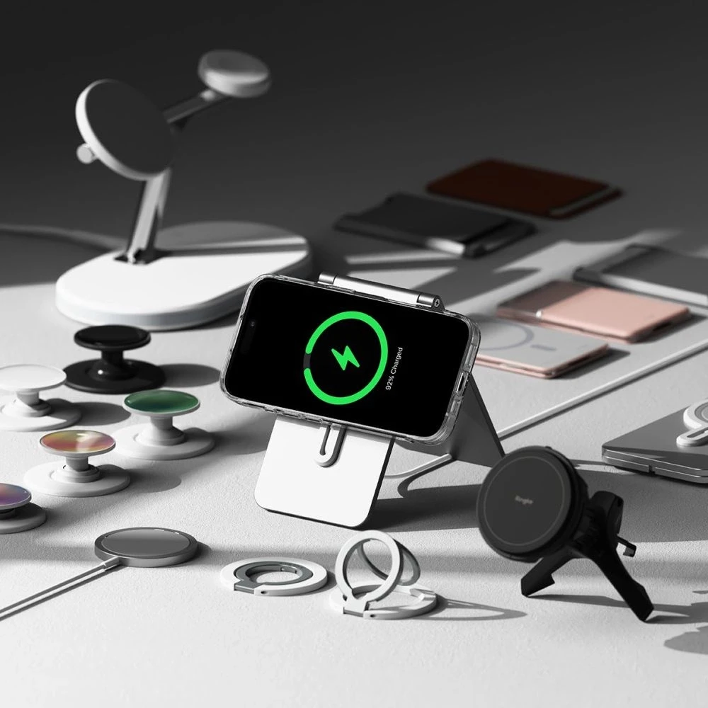 „Ringke Fusion MagSafe“ dėklas, skirtas „Apple iPhone 16“ telefonui – skaidrus matinis