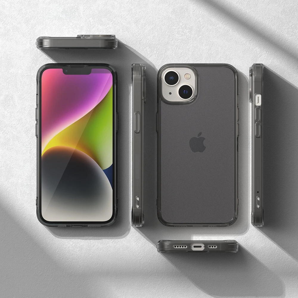 Ringke Fusion Matte iPhone 14 Plus gel frame dėklas telefonui pilkos spalvos