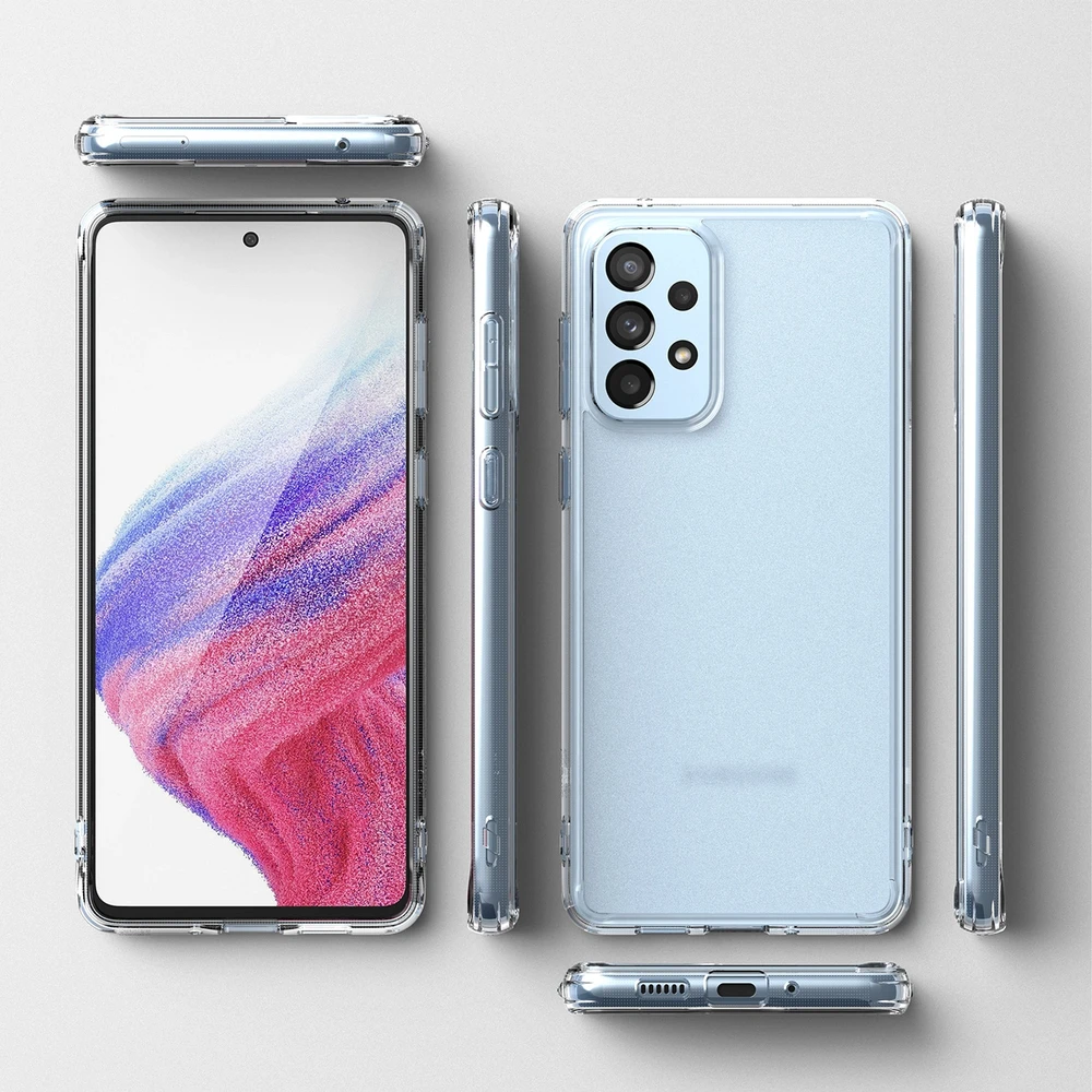 Dėklas Ringke Fusion Matte permatomas Samsung Galaxy A73 gelio rėmelis