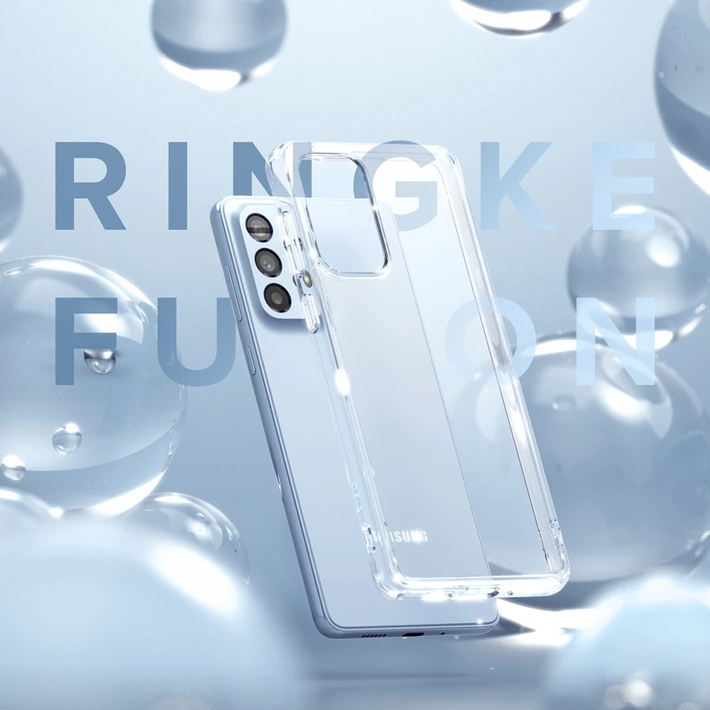 Dėklas Ringke Fusion Matte permatomas Samsung Galaxy A73 gelio rėmelis