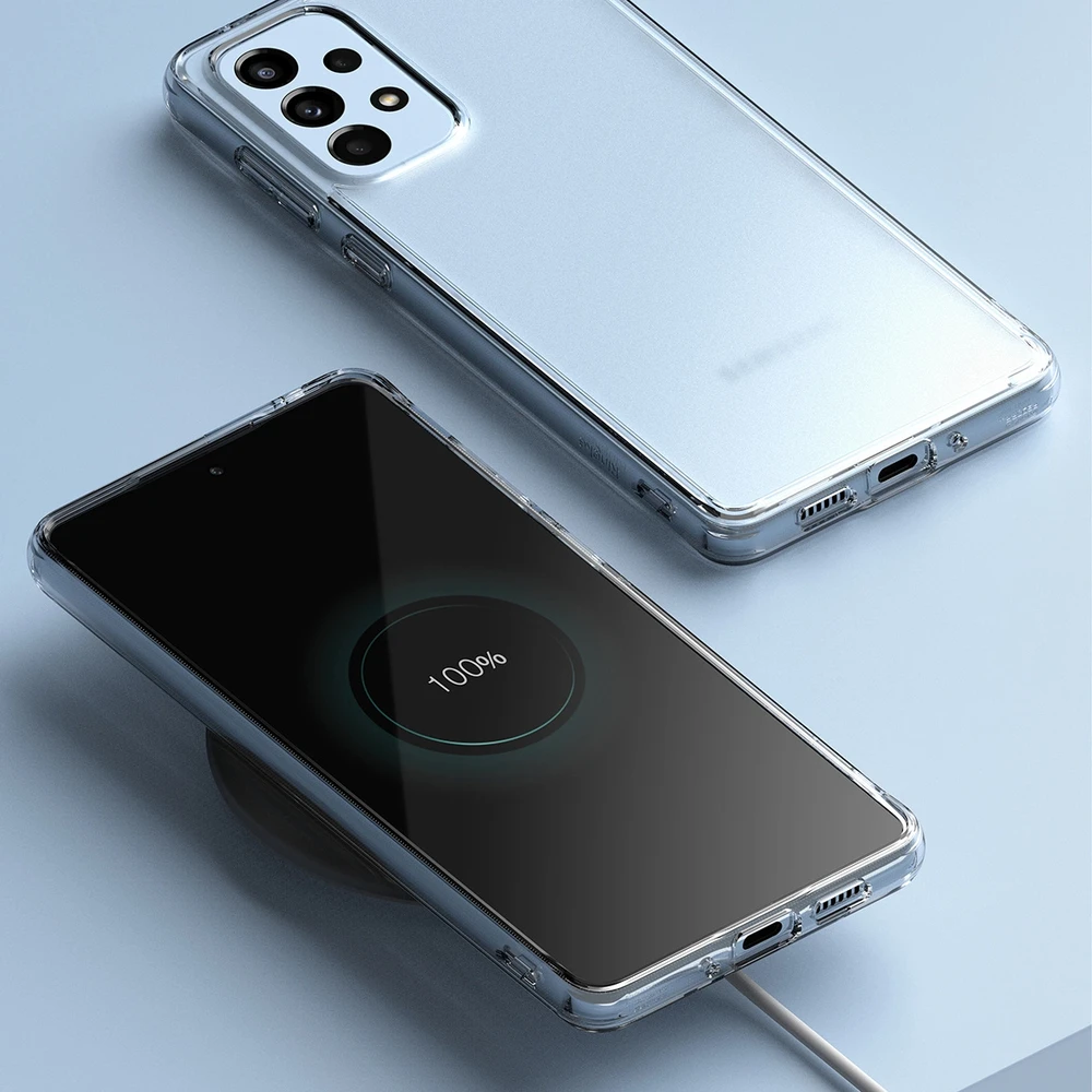 Dėklas Ringke Fusion Matte permatomas Samsung Galaxy A73 gelio rėmelis