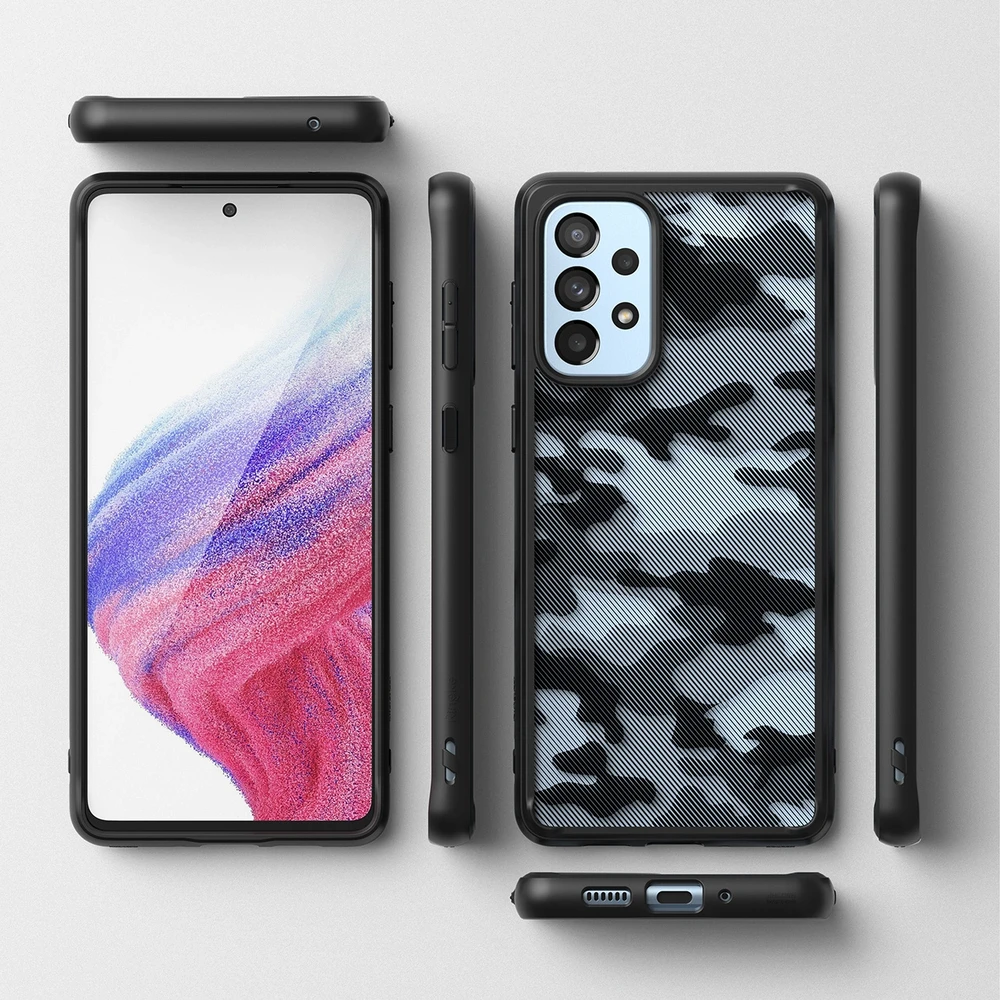 Ringke Fusion Matte frame Samsung Galaxy A73 dėklas telefonui juodos spalvos