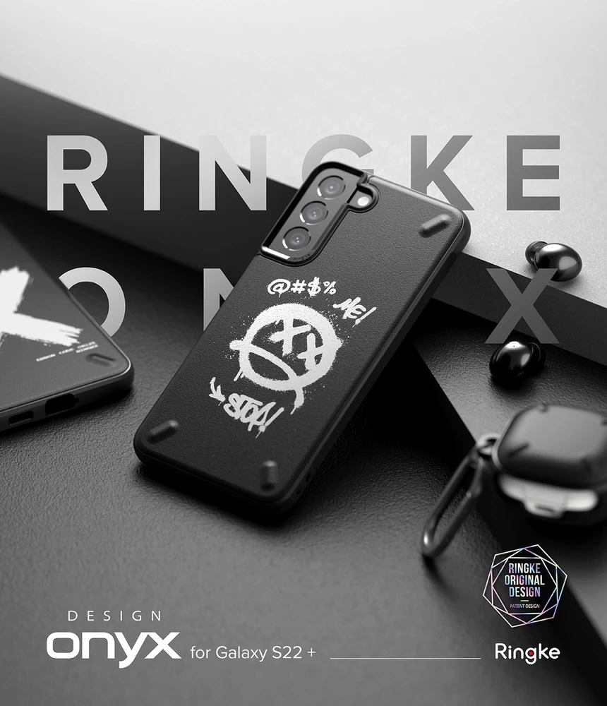 Ringke Onyx Design Durable TPU Samsung Galaxy S22 + (S22 Plus) dėklas telefonui juodos spalvos (Graffiti) ()