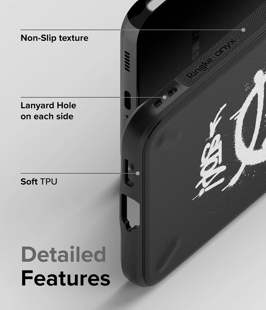 Ringke Onyx Design Durable TPU Samsung Galaxy S22 + (S22 Plus) dėklas telefonui juodos spalvos (Graffiti) ()