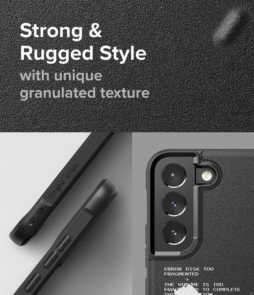Ringke Onyx Design Durable Samsung Galaxy S22 + (S22 Plus) dėklas telefonui juodos spalvos (X) ()