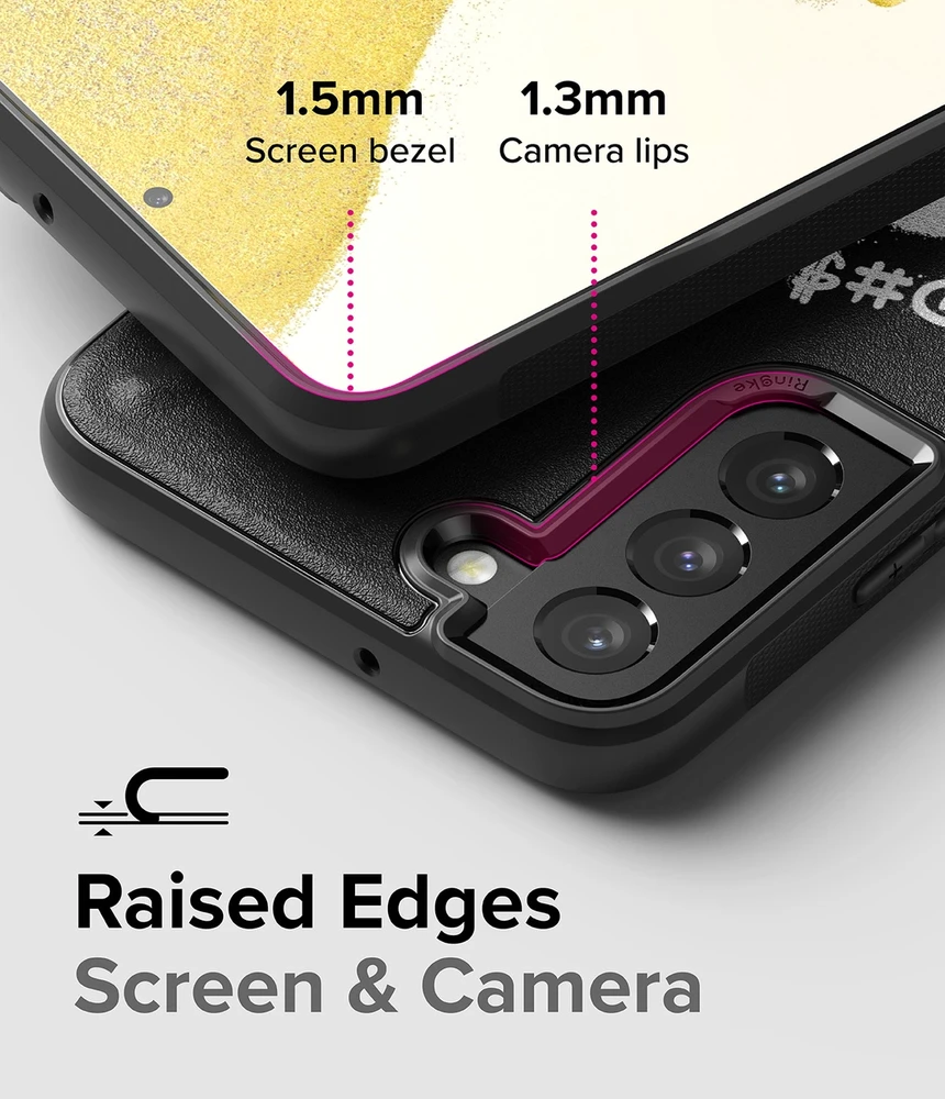 Ringke Onyx Design Durable Samsung Galaxy S22 + (S22 Plus) dėklas telefonui juodos spalvos (X) ()