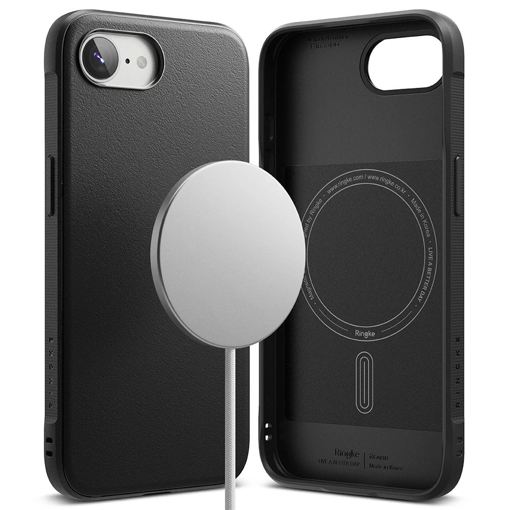 „Ringke Onyx“ magnetinis „Magsafe“ dėklas, skirtas „iPhone 16e / 17e“ - Juodas