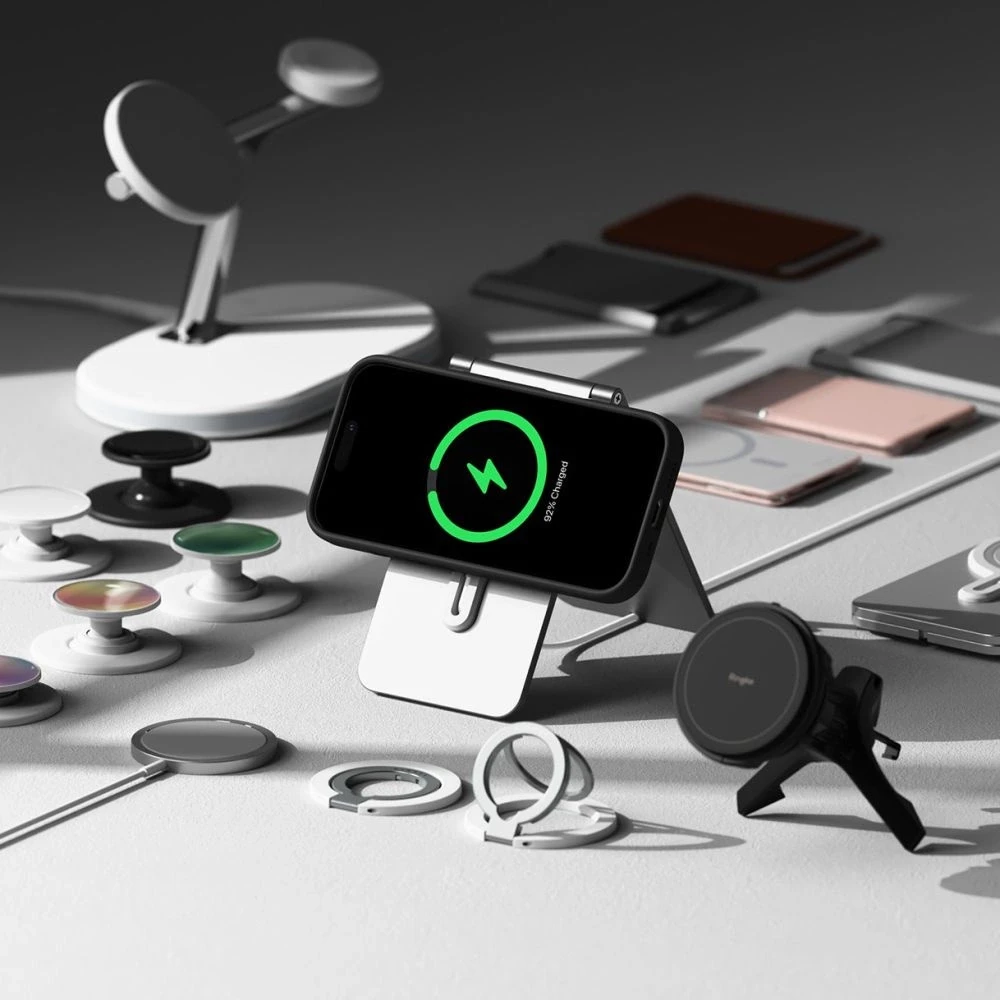 Dėklas Apple iPhone 16 Pro Ringke Silikoninis Magnetic MagSafe juodos spalvos