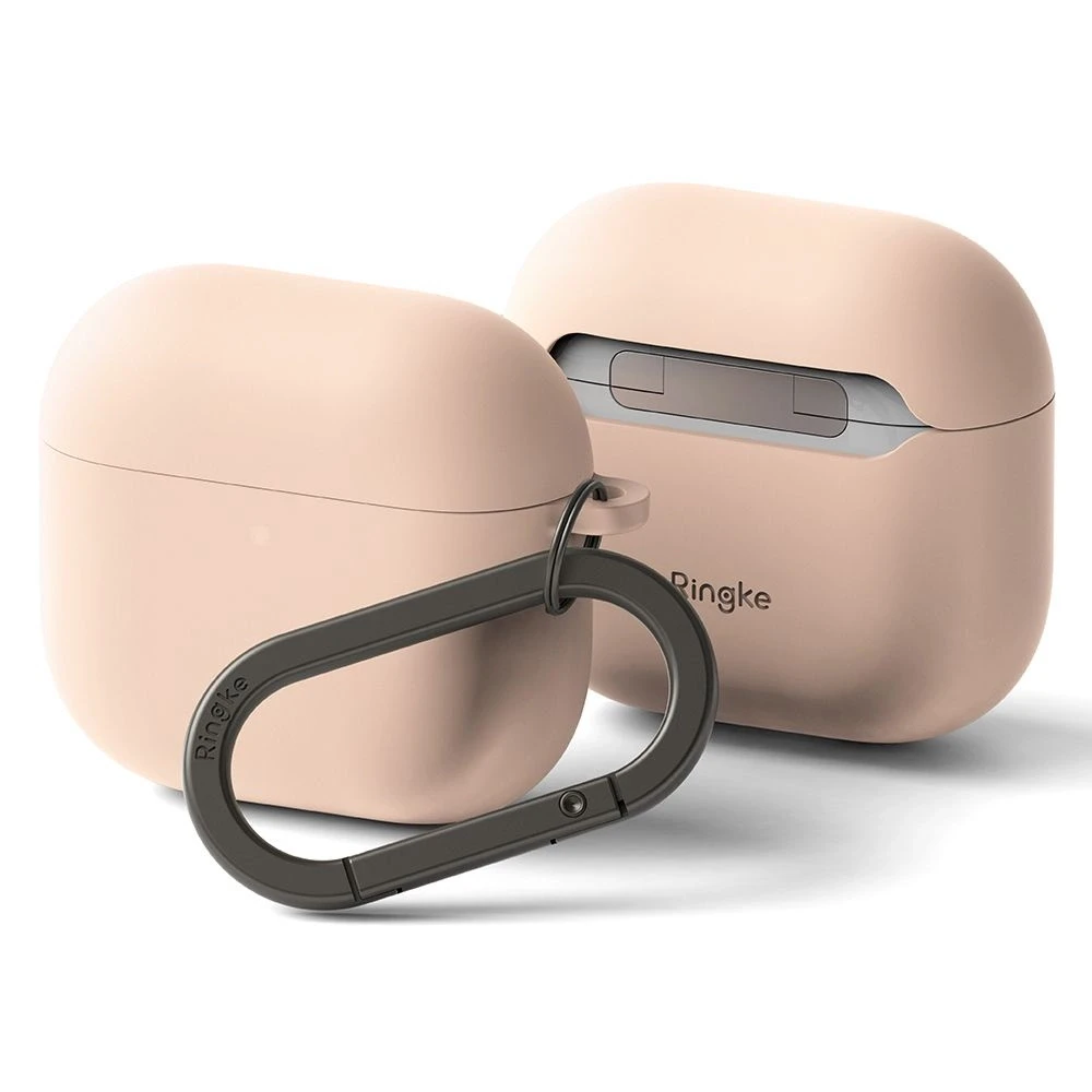 Apple AirPods 4 Ringke silikoninis dėklas jūsų ausinėms smėlio spalvos