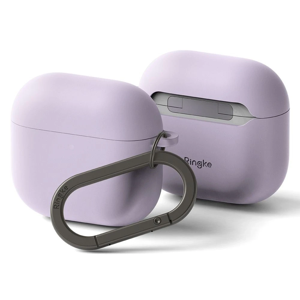 Apple AirPods 4 Ringke silikoninis dėklas jūsų ausinėms violetinės spalvos