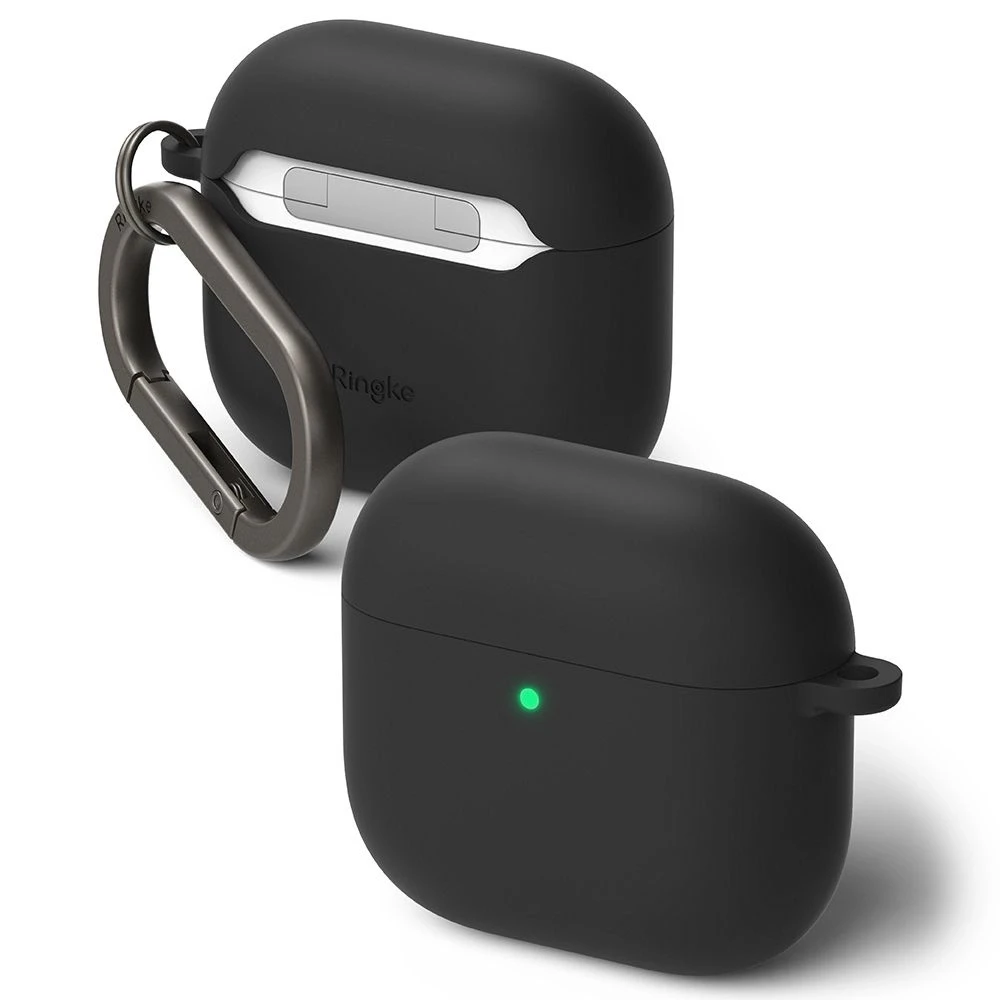 Apple AirPods 4 Ringke silikoninis dėklas jūsų ausinėms juodos spalvos