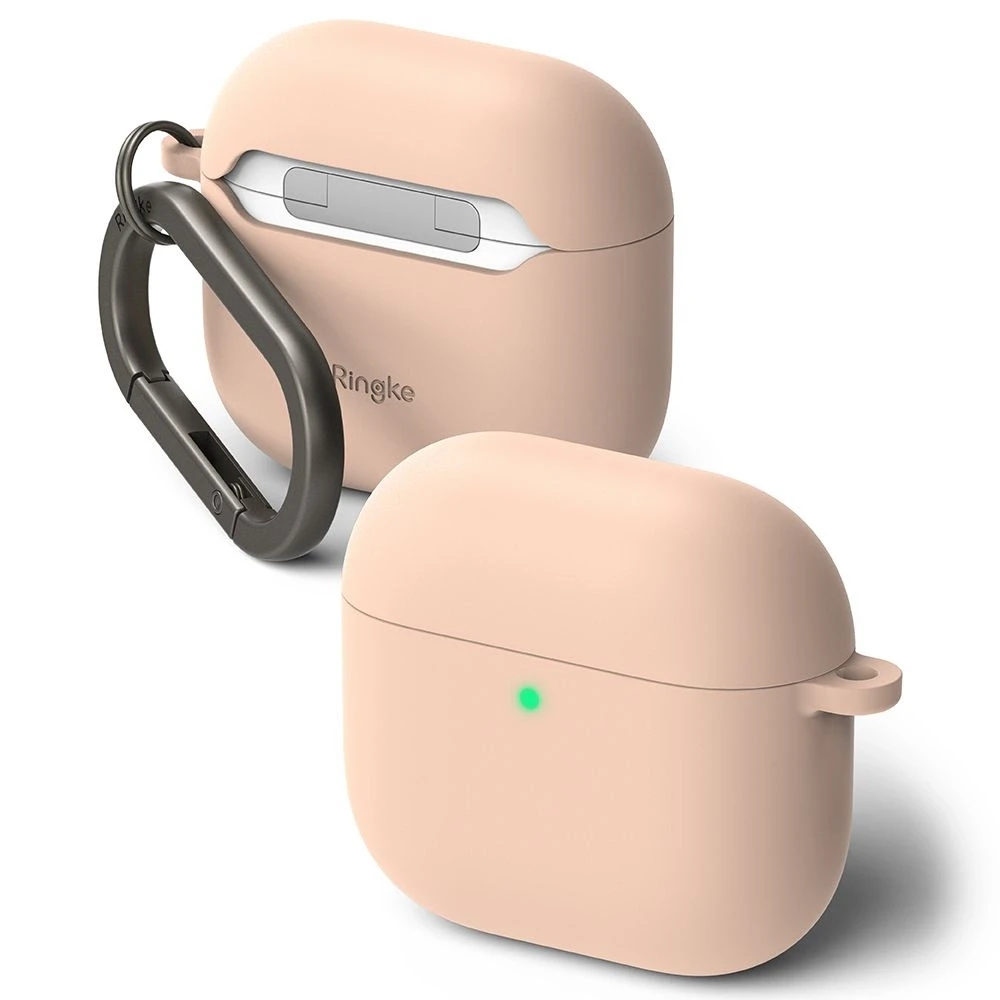 Apple AirPods 4 Ringke silikoninis dėklas jūsų ausinėms smėlio spalvos