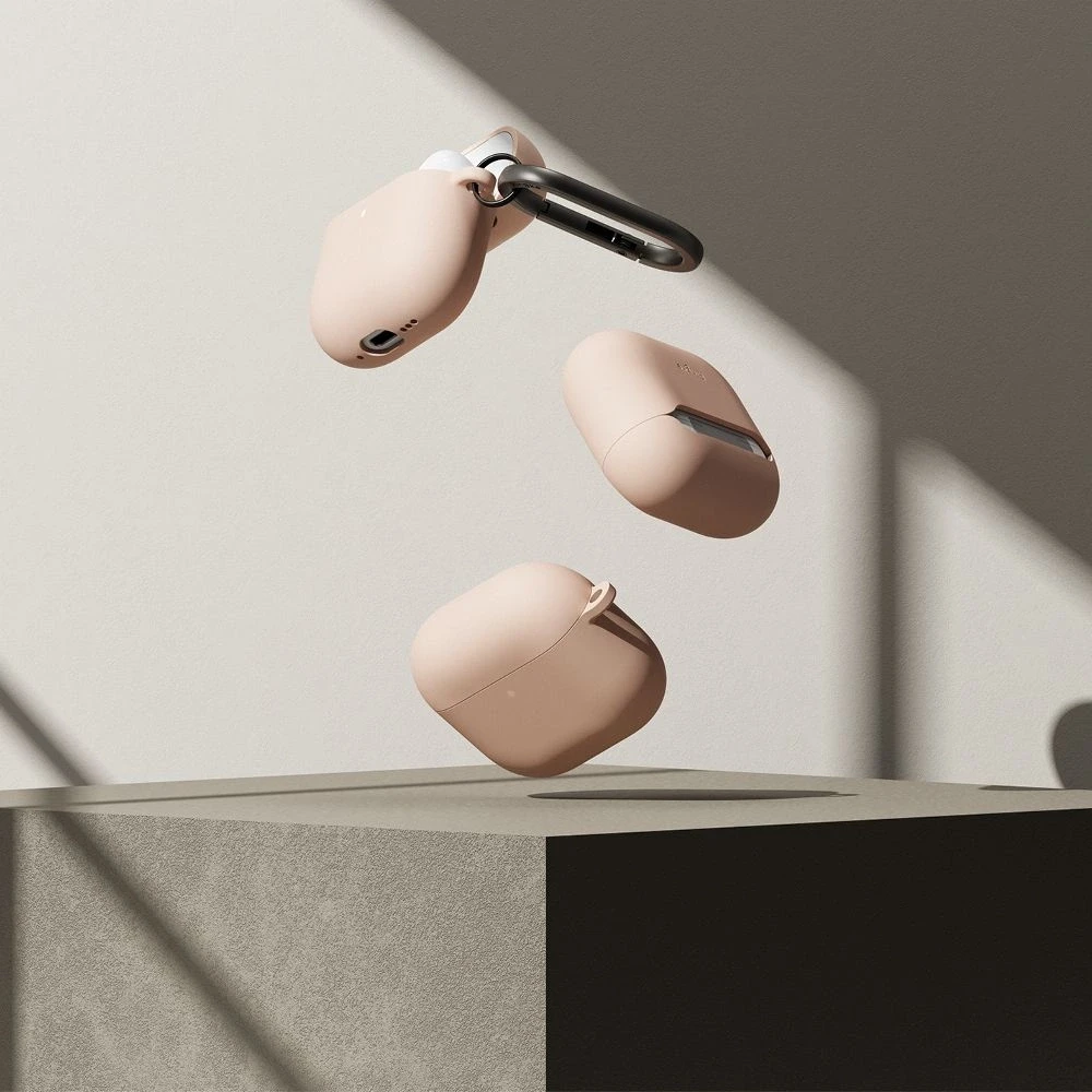 Apple AirPods 4 Ringke silikoninis dėklas jūsų ausinėms smėlio spalvos