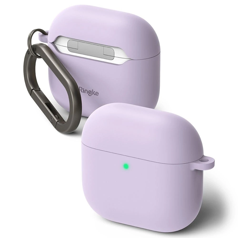 Apple AirPods 4 Ringke silikoninis dėklas jūsų ausinėms violetinės spalvos