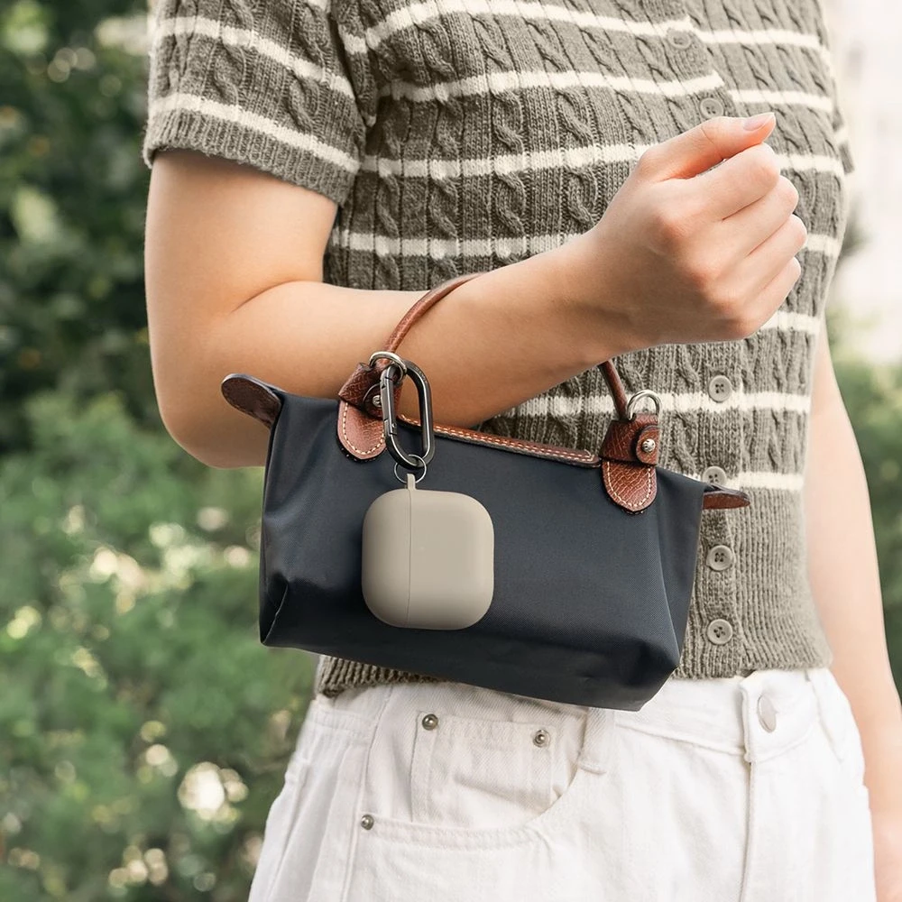 Apple AirPods 4 Ringke silikoninis dėklas jūsų ausinėms pilkos spalvos
