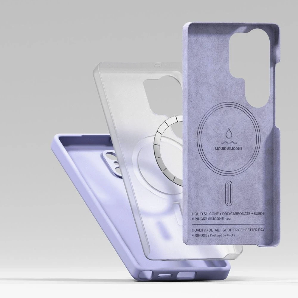 Ringke Silicone MagSafe Samsung Galaxy S25 Ultra - dėklas telefonui violetinės spalvos