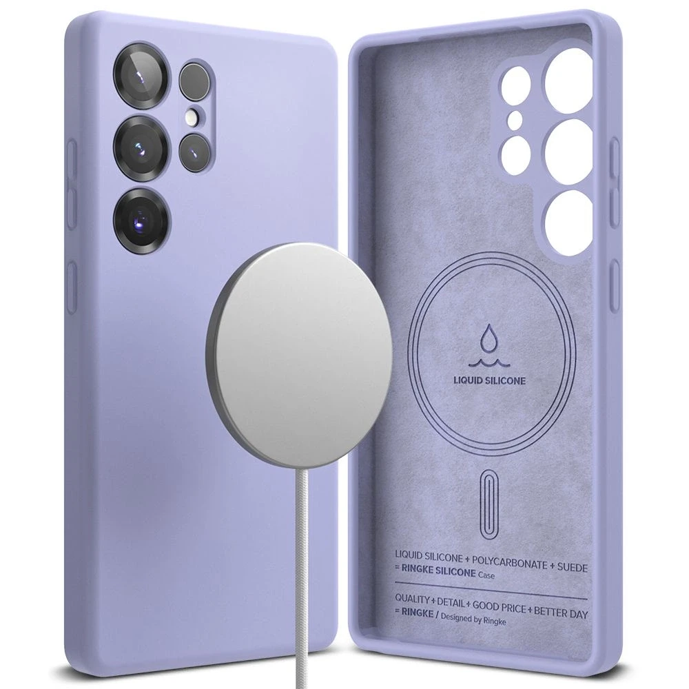 Ringke Silicone MagSafe Samsung Galaxy S25 Ultra - dėklas telefonui violetinės spalvos