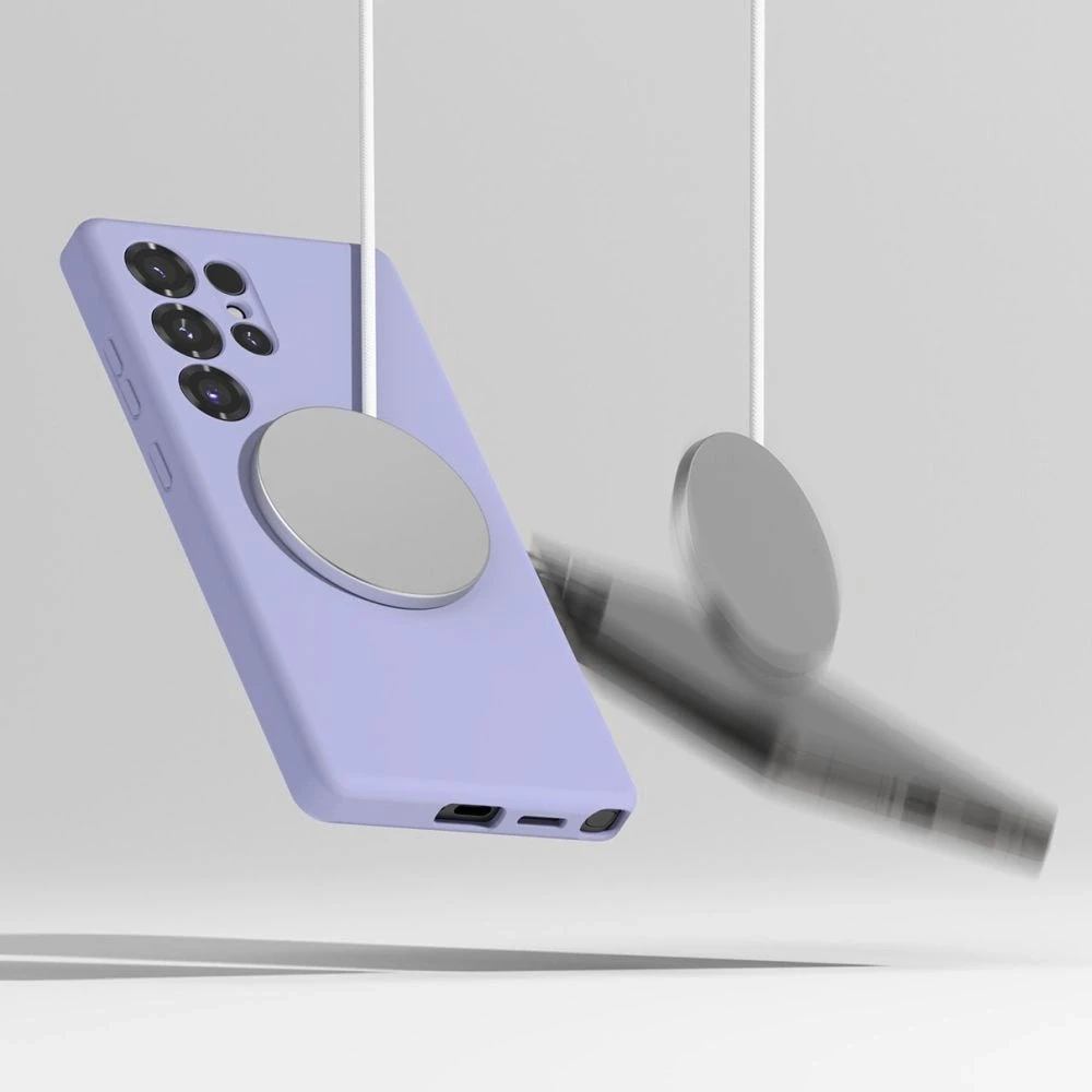 Ringke Silicone MagSafe Samsung Galaxy S25 Ultra - dėklas telefonui violetinės spalvos