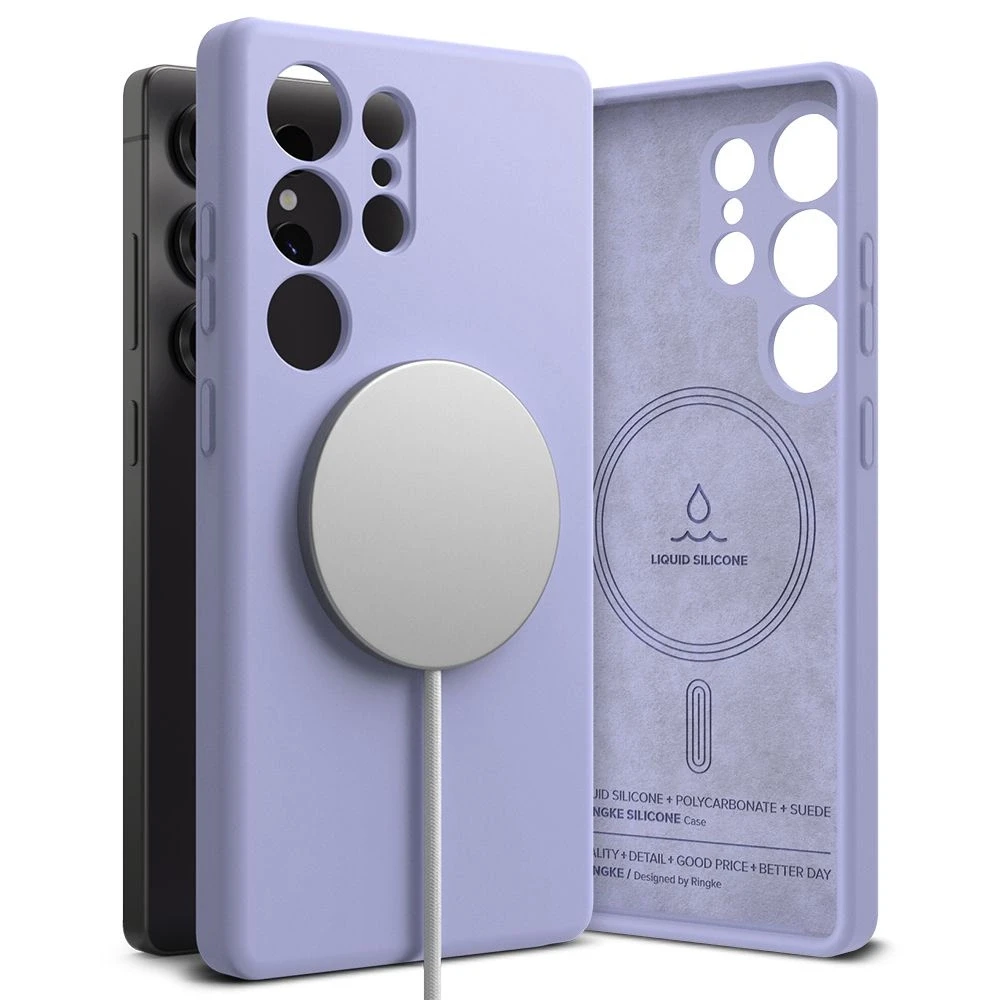 Ringke Silicone MagSafe Samsung Galaxy S25 Ultra - dėklas telefonui violetinės spalvos