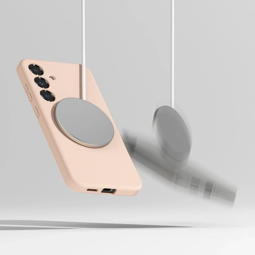 Ringke Silicone MagSafe Samsung Galaxy S25 - dėklas telefonui rožinės spalvos