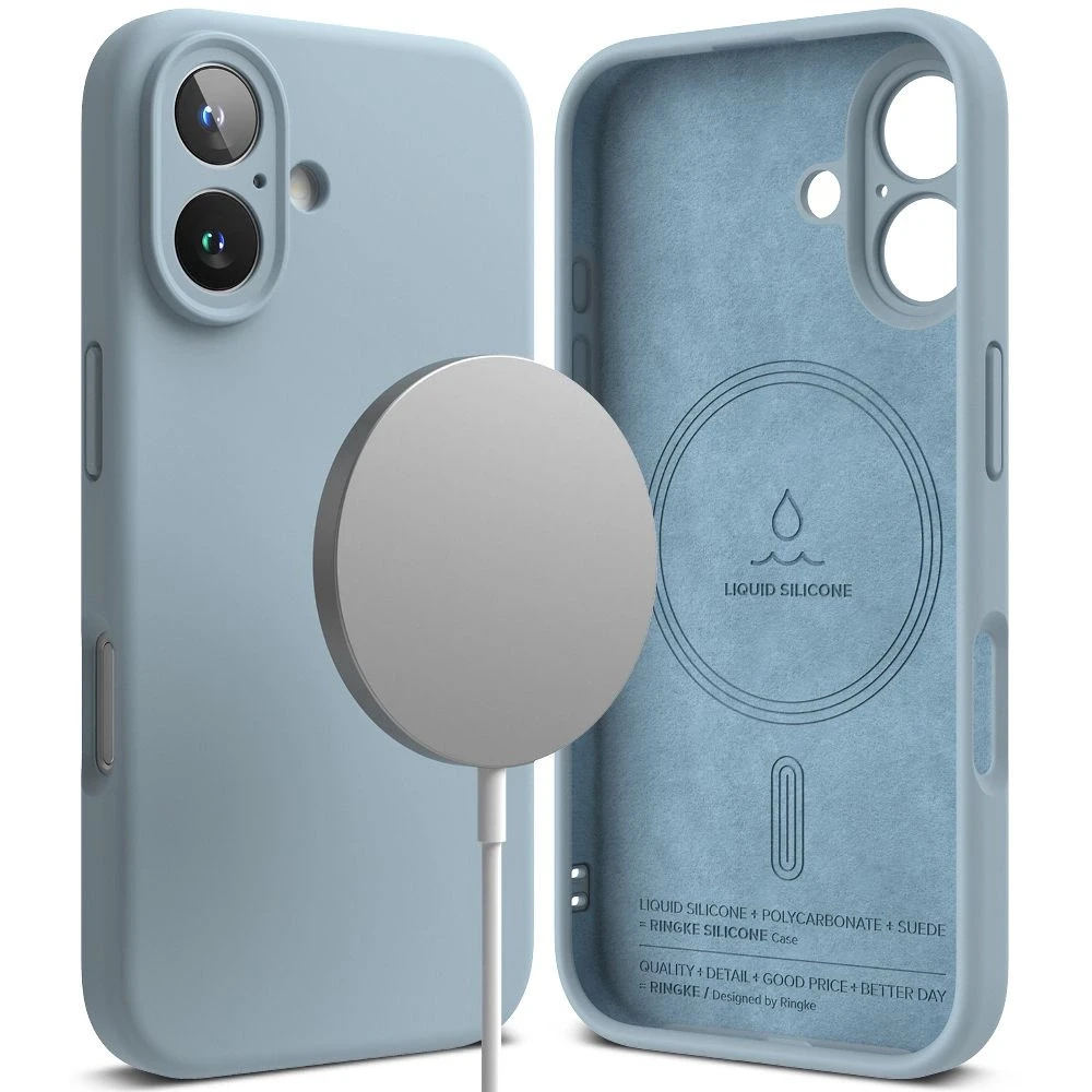„Ringke“ silikoninis „MagSafe“ dėklas „Apple iPhone 16“ telefonui – Mėlyna