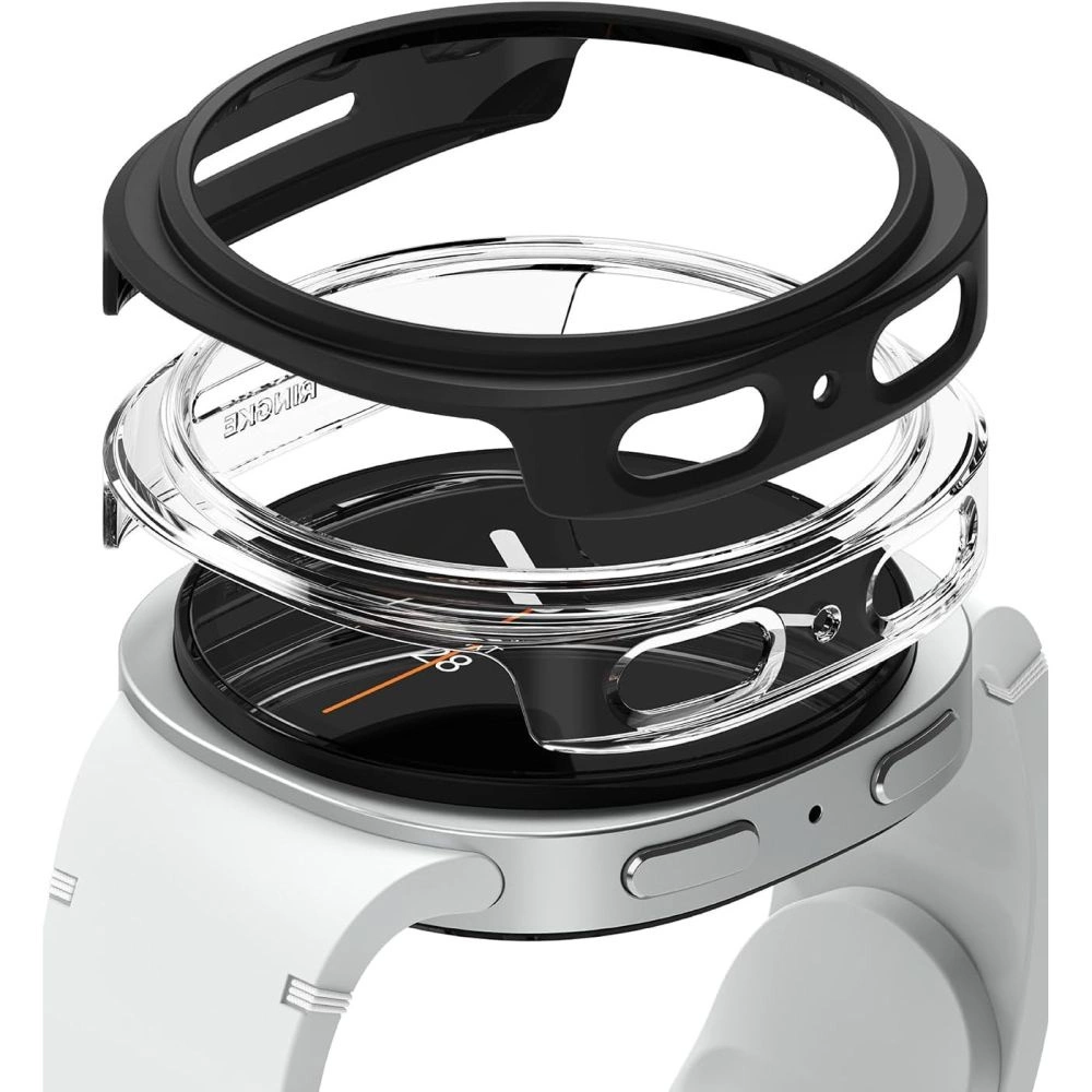 RINGKE SLIM 2-PACK GALAXY WATCH 8 / 9 (40 MM) SKAIDRUS IR MATINIS Juodas