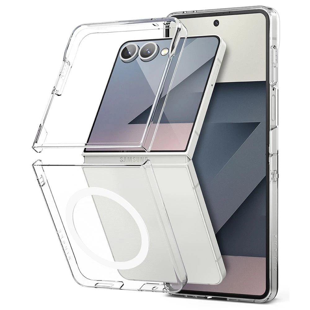 „Ringke Slim Magnetic MagSafe“ dėklas „Samsung Galaxy Z Flip 7“, skaidrus