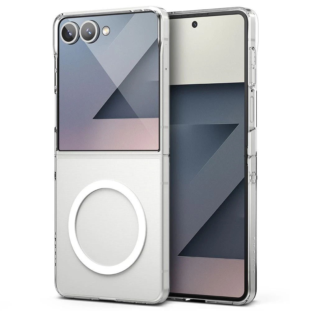„Ringke Slim Magnetic MagSafe“ dėklas „Samsung Galaxy Z Flip 7“, skaidrus