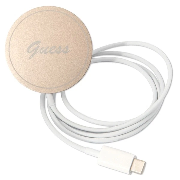 Guess Rinkinys GUBPN61H4EACSK Dėklas + Įkroviklis Apple iPhone 11 6.1″ juodos spalvos Hard Dėklas 4G Print MagSafe