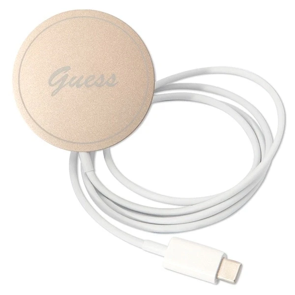 Guess Rinkinys GUBPN61H4EACSW Dėklas+ Įkroviklis Apple iPhone 11 6,1″ rudos spalvos kietas dėklas 4G Print MagSafe