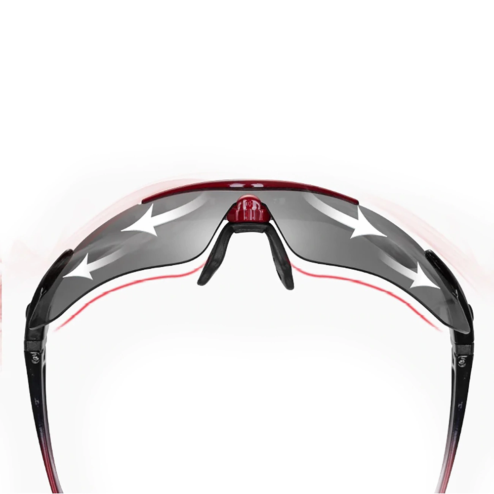 Rockbros 10001 Polarized Cycling Glasses – juodos spalvos and Raudona