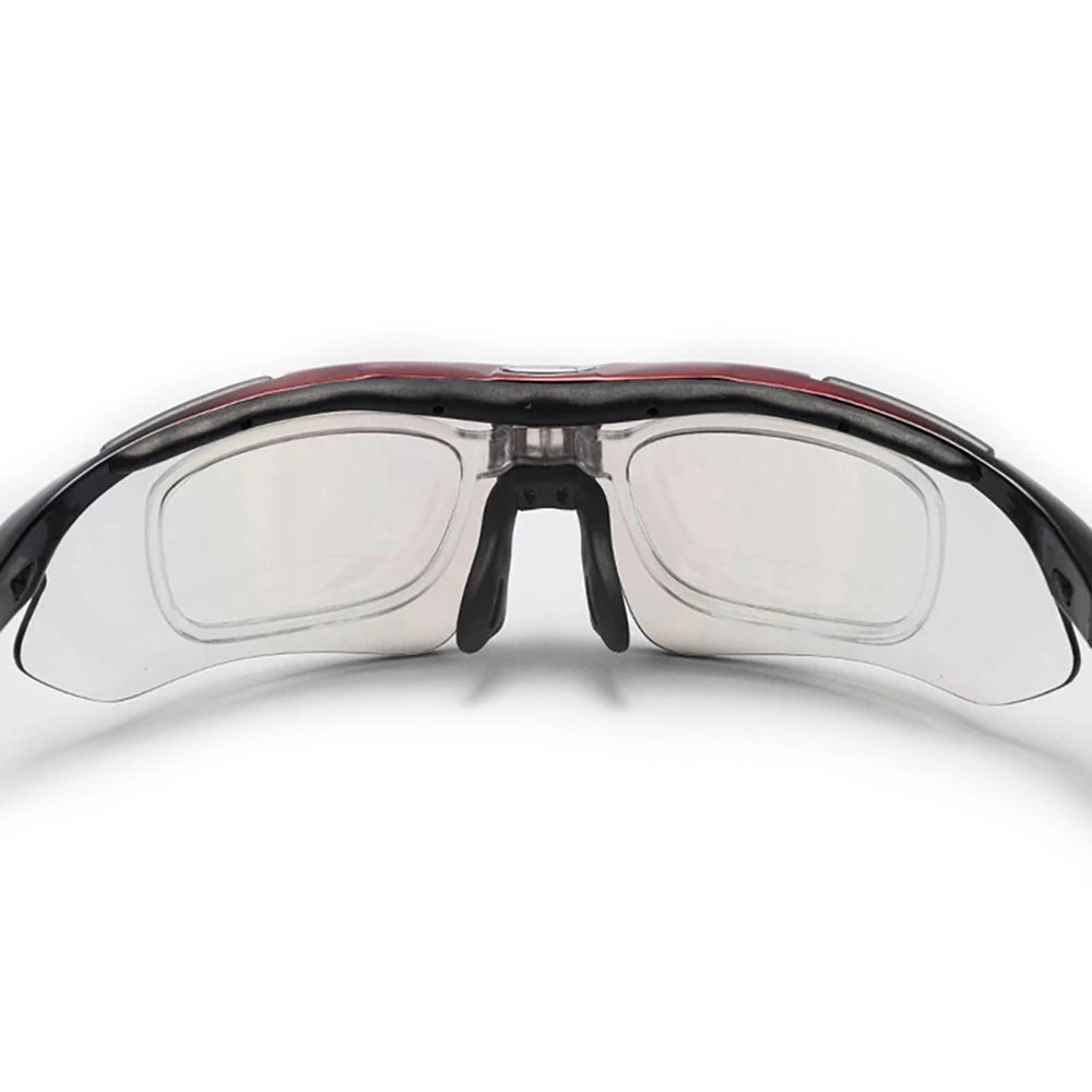 Rockbros 10001 Polarized Cycling Glasses – juodos spalvos and Raudona