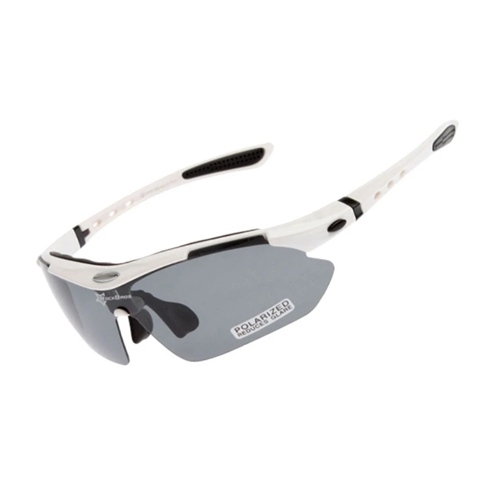 Rockbros 10002 polarizing dviratininko akiniai – baltos spalvos
