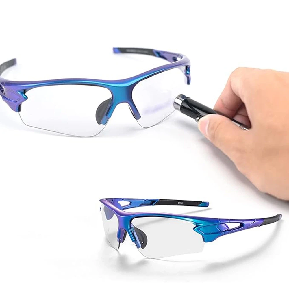Rockbros 10069 photochromic UV400 dviratininko akiniai – mėlynos spalvos
