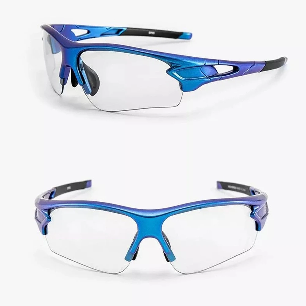Rockbros 10069 photochromic UV400 dviratininko akiniai – mėlynos spalvos