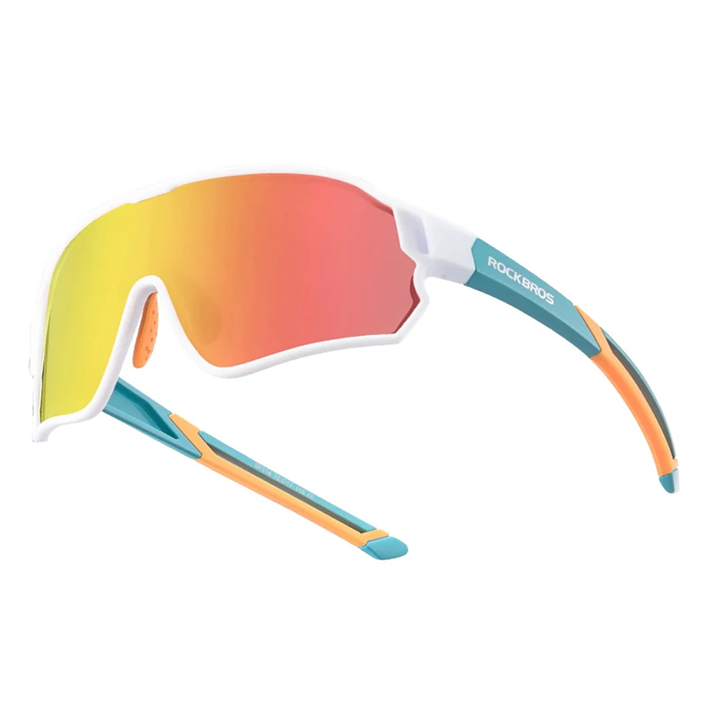 Rockbros 14110009003 polarized cycling glasses for children 8-14 metai old – žalias and baltas