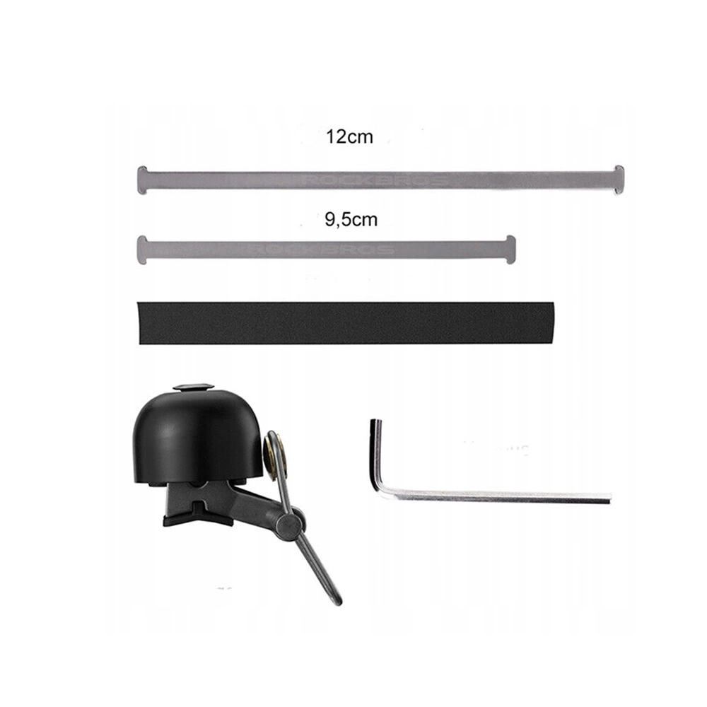 Rockbros 15-1BBK retro bicycle bell – juodos spalvos