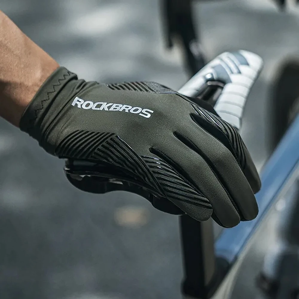 Rockbros 16110006003 shock-absorbing dviratininko pirštinės dydis L – žalios spalvos ir juodos spalvos