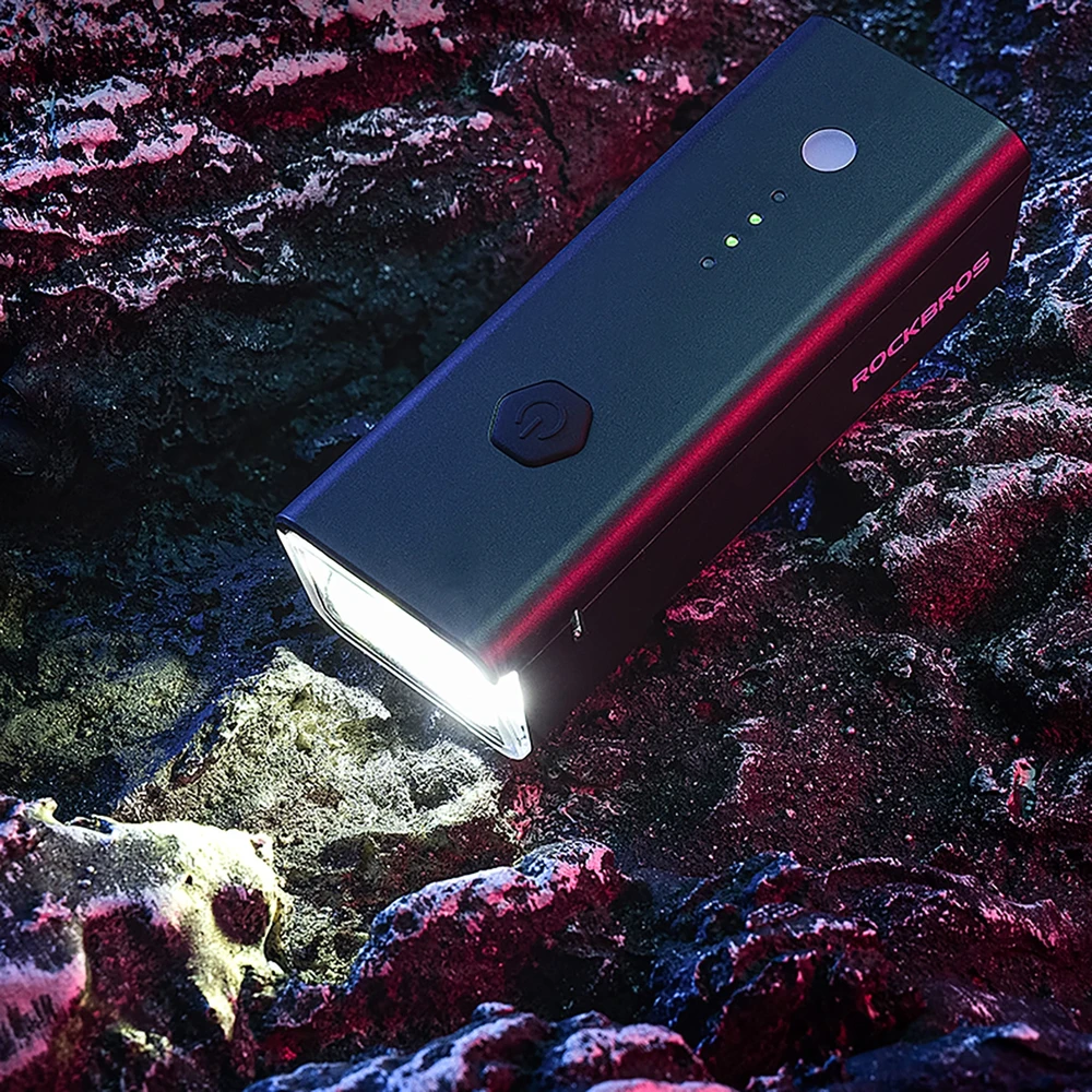 Rockbros 24510003001 Priekinis dviračio žibintas 260 lm + USB-C - USB-A laidas - Juodas